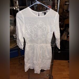 Elegant White Embroidered Dress